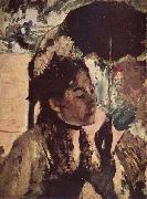 Edgar Degas In den Tuilerien: Frau mit Sonnenschirm Sweden oil painting artist